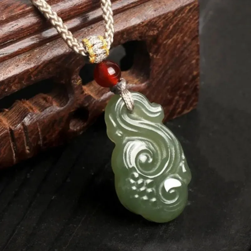 Di Su Xing Hetian Jade Pendants White Jade Women's-9