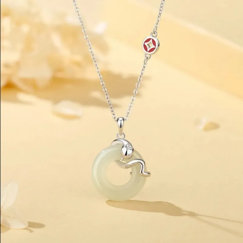 Di Su Xing Pendants White Jade Women's-2