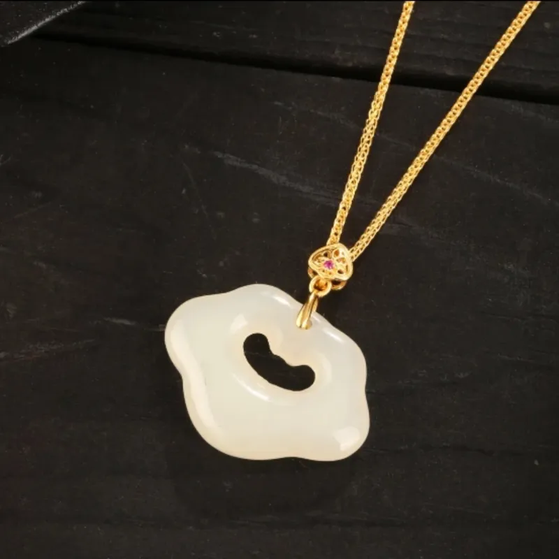Di Su Xing Pendants White Jade Women's-2