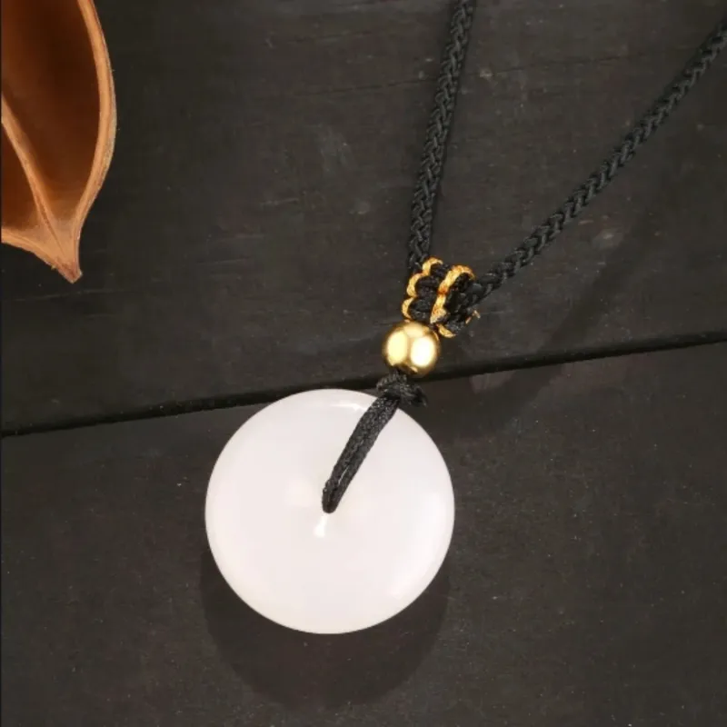 Di Su Xing Hetian Jade Pendants White Jade Women's-3