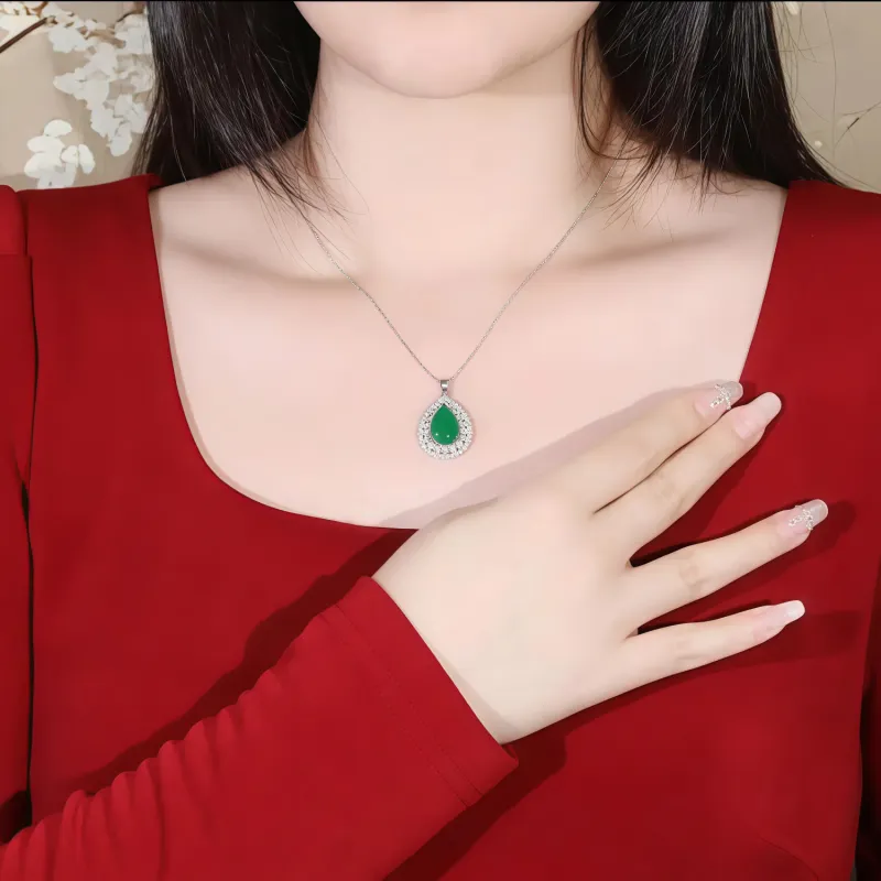 Di Su Xing Chalcedony Jade Necklaces Women's-1