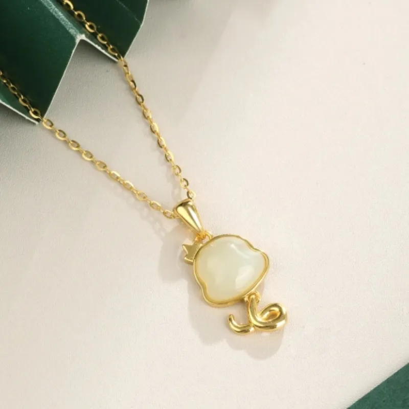 Di Su Xing Pendants White Jade Women's-4