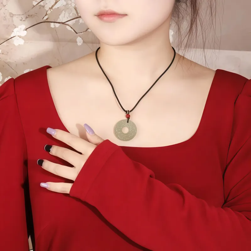 Di Su Xing Hetian Jade Pendants White Jade Women's-10