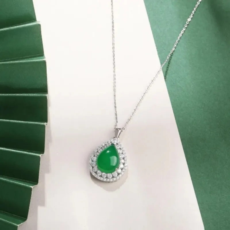 Di Su Xing Chalcedony Jade Necklaces Women's-4