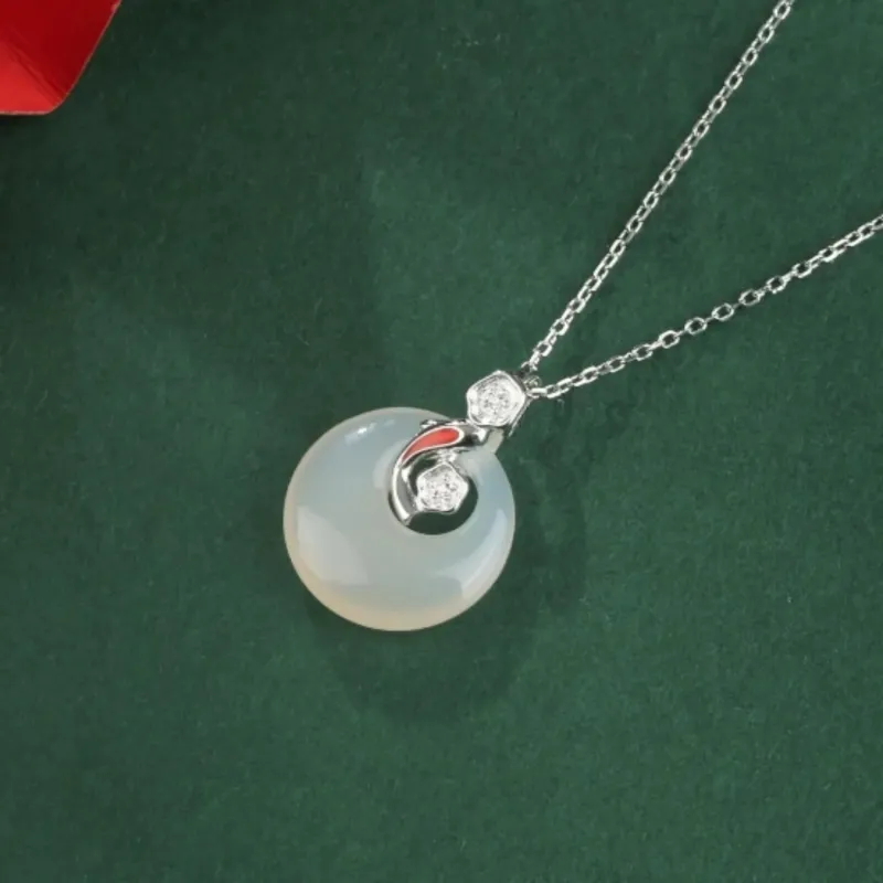 Di Su Xing Chalcedony Jade Necklaces Women's-2