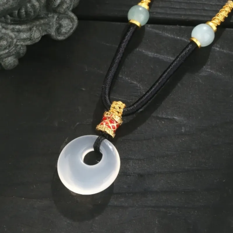 Di Su Xing Chalcedony Necklaces Women's-4