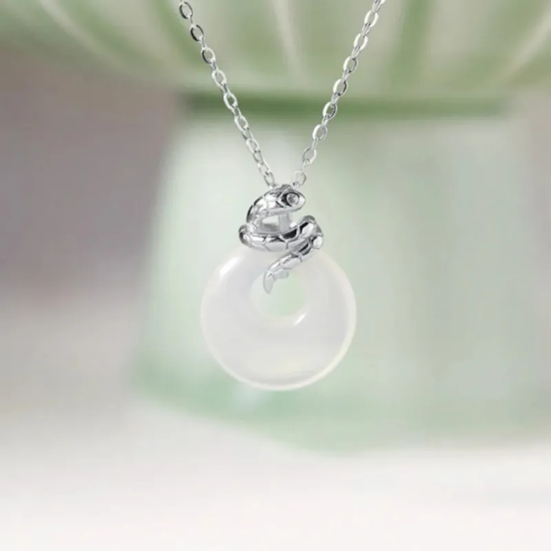 Di Su Xing Chalcedony Jade Necklaces Women's-2