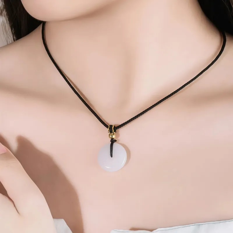 Di Su Xing Hetian Jade Pendants White Jade Women's-1