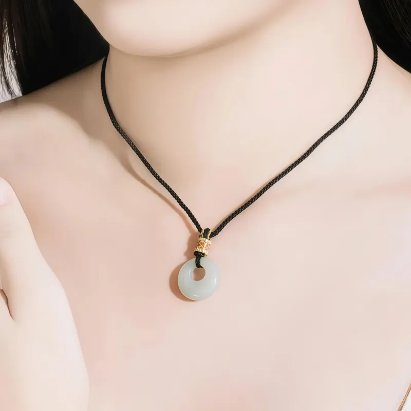 Di Su Xing Hetian Jade Pendants White Jade Women's-2