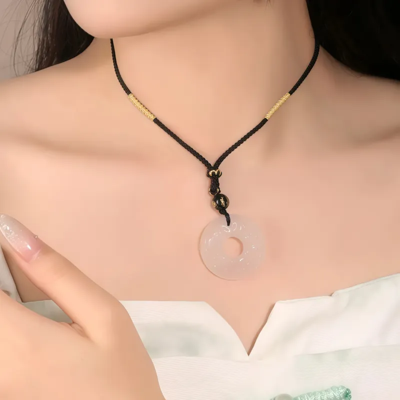 Di Su Xing Chalcedony Jade Necklaces Women's-1