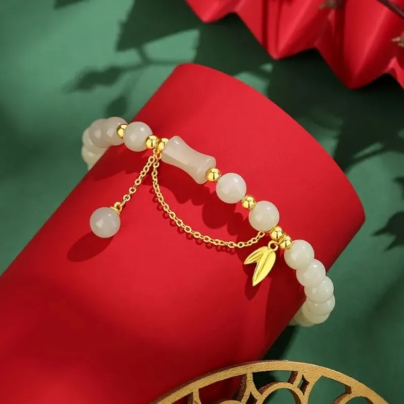 Di Su Xing Bracelets White Jade Women's-3