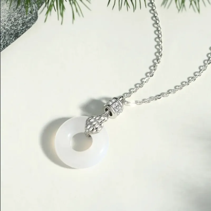 Di Su Xing Chalcedony Jade Necklaces Women's-10