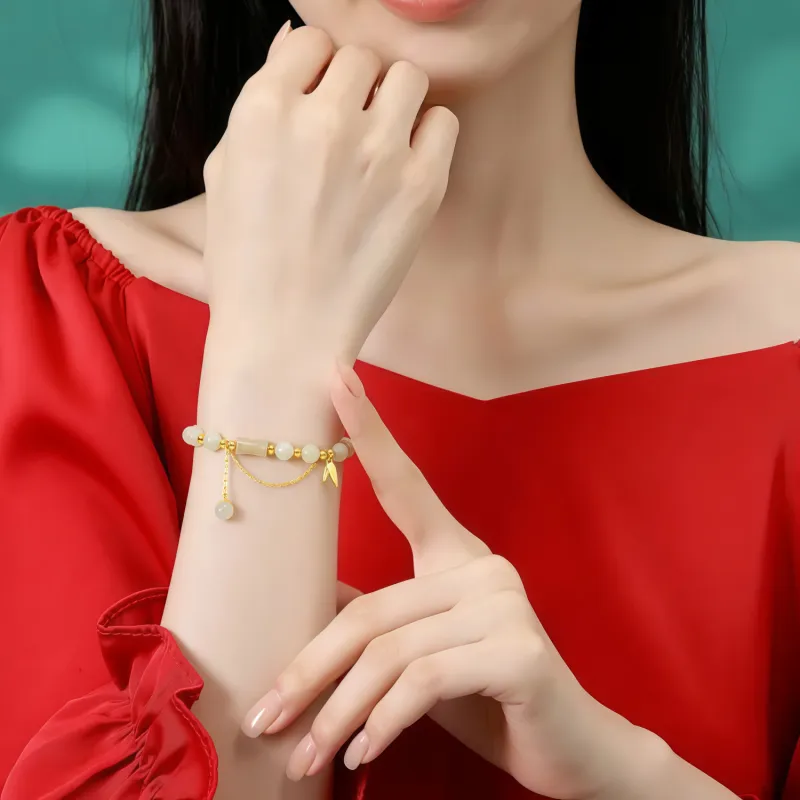 Di Su Xing Bracelets White Jade Women's-1