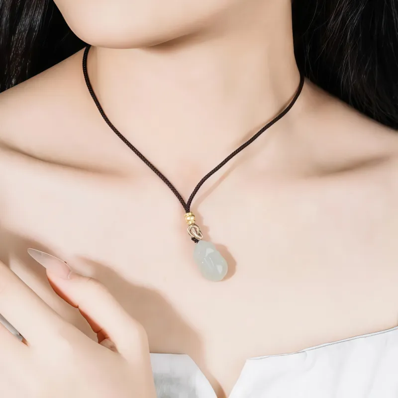 Di Su Xing Hetian Jade Pendants White Jade Women's-1