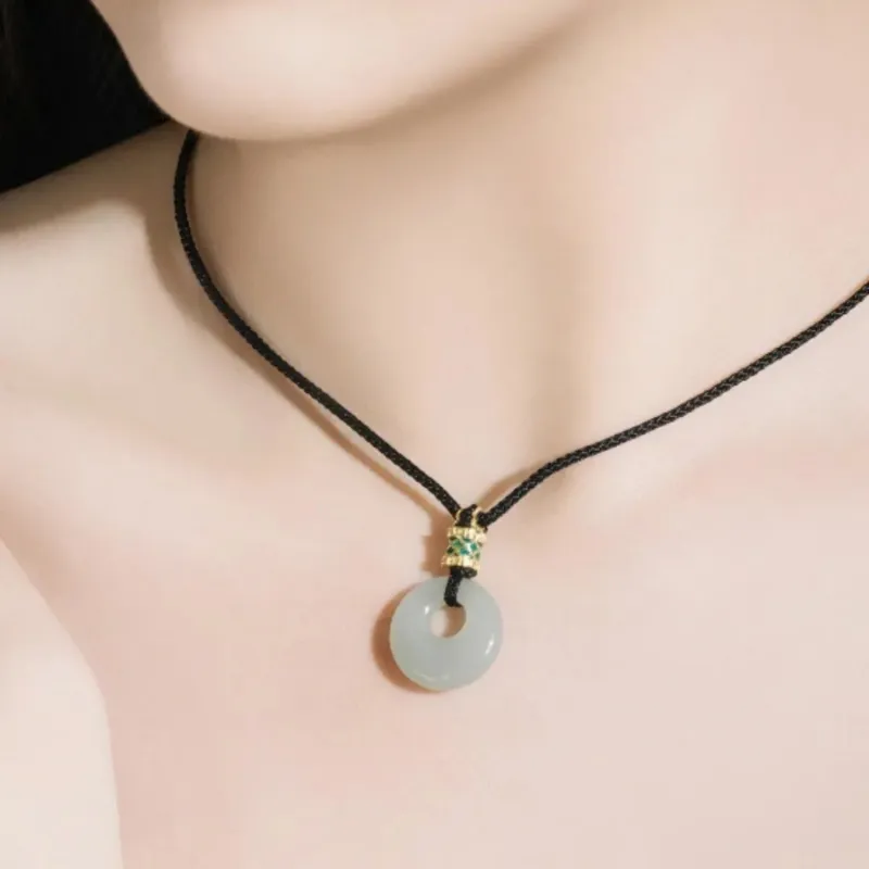 Di Su Xing Hetian Jade Pendants White Jade Women's-3