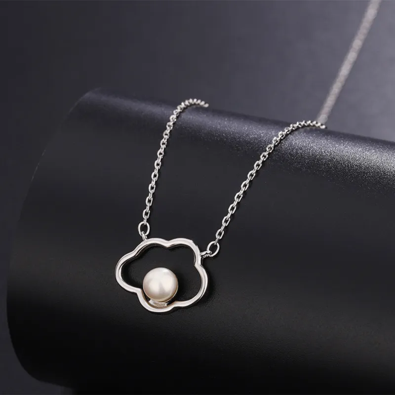 Di Su Xing 925 Silver Imitation Pearl Necklaces Women's-4