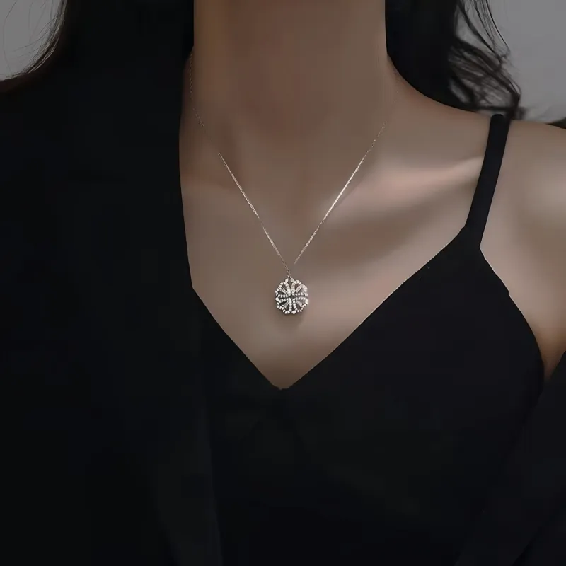 Di Su Xing 925 Sterling Silver Zircon Necklaces Women's-1