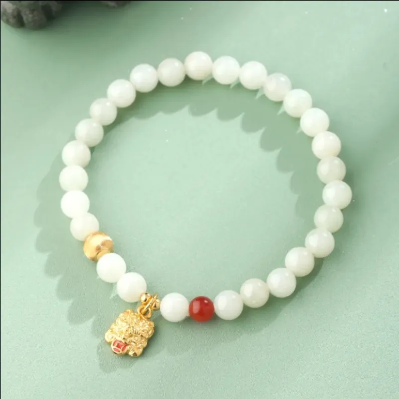 Di Su Xing Bracelets White Jade Women's-2