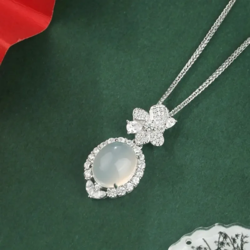 Di Su Xing Chalcedony Necklaces Women's-4