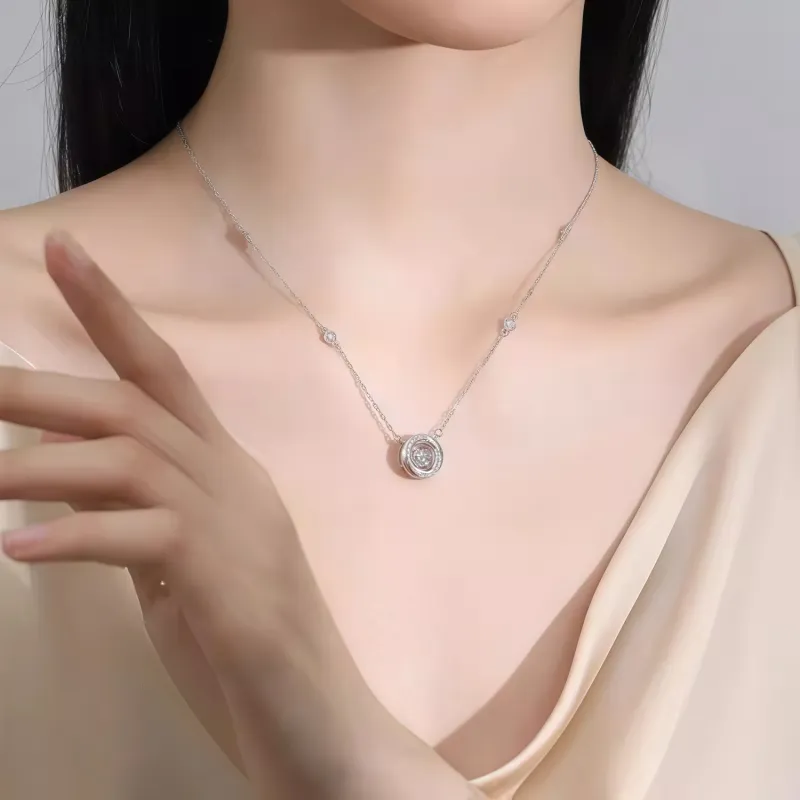 Di Su Xing 925 Sterling Silver Necklaces Women's-2