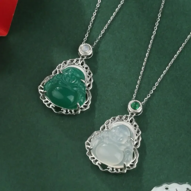 Di Su Xing Chalcedony Necklaces Women's-3