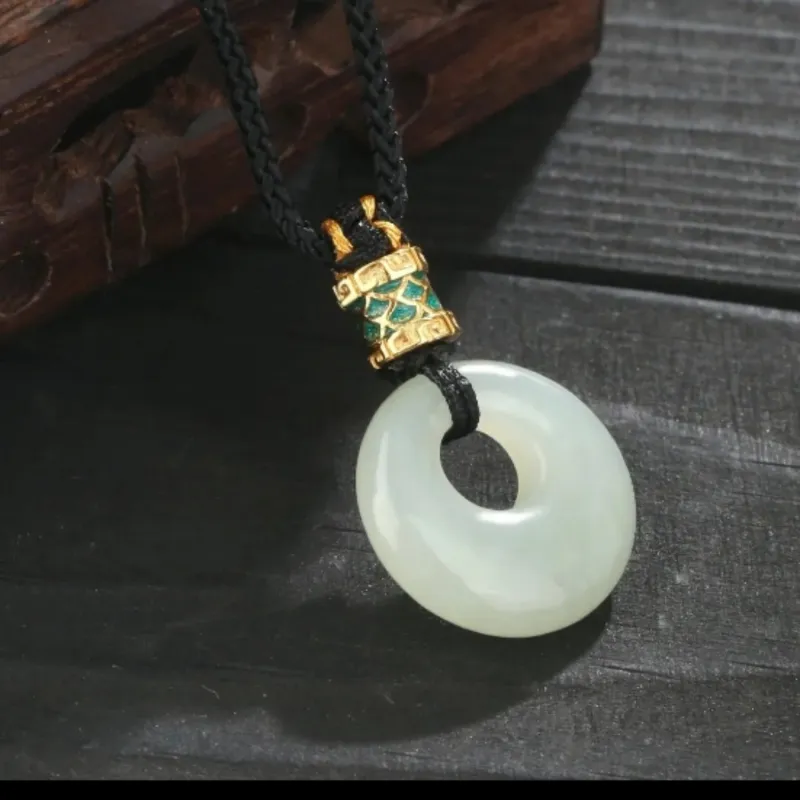 Di Su Xing Hetian Jade Pendants White Jade Women's-4