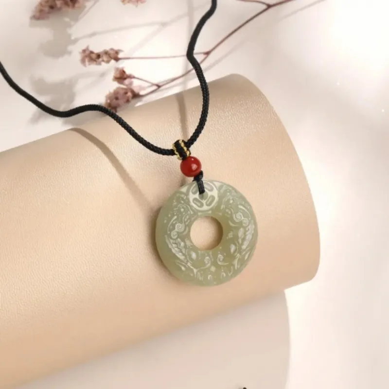 Di Su Xing Hetian Jade Pendants White Jade Women's-7