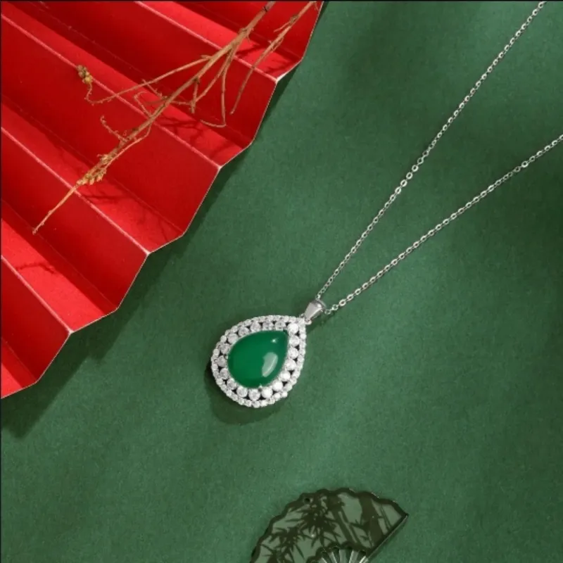 Di Su Xing Chalcedony Jade Necklaces Women's-3