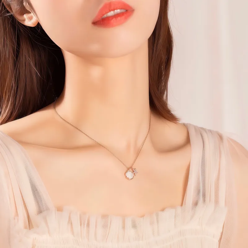 Di Su Xing 925 Sterling Silver Necklaces Women's-9