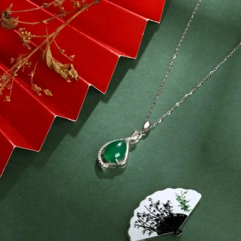 Di Su Xing Chalcedony Necklaces Women's-2