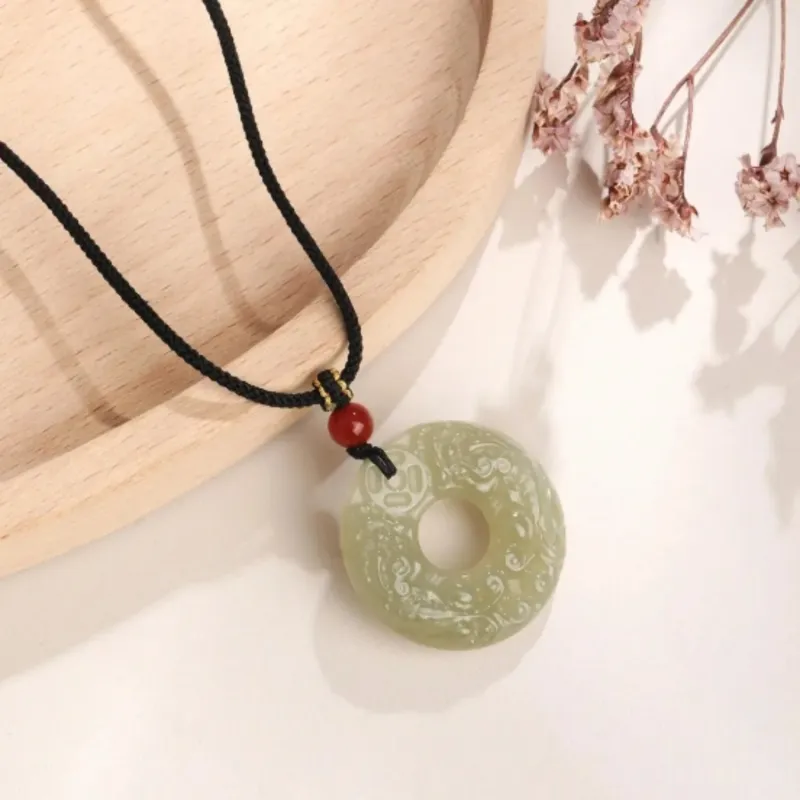 Di Su Xing Hetian Jade Pendants White Jade Women's-9