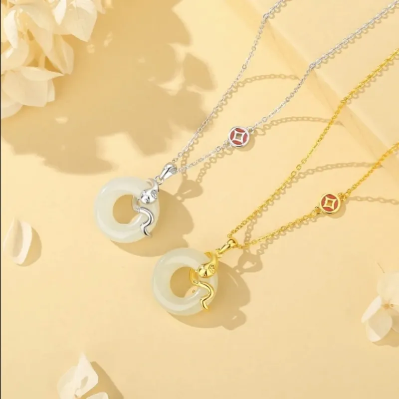 Di Su Xing Pendants White Jade Women's-3