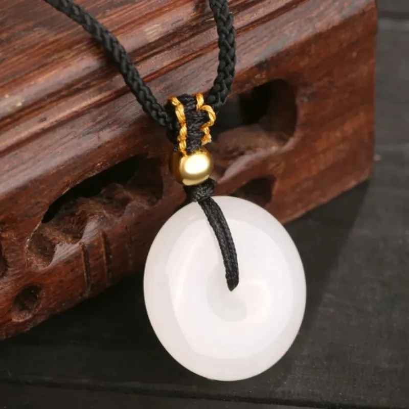 Di Su Xing Hetian Jade Pendants White Jade Women's-2