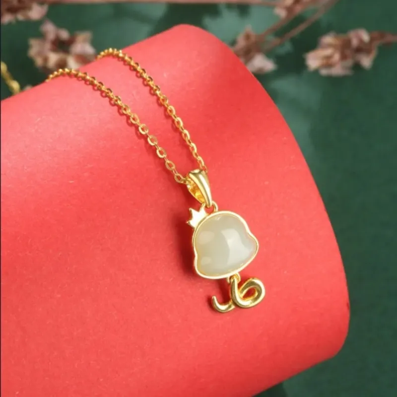 Di Su Xing Pendants White Jade Women's-2