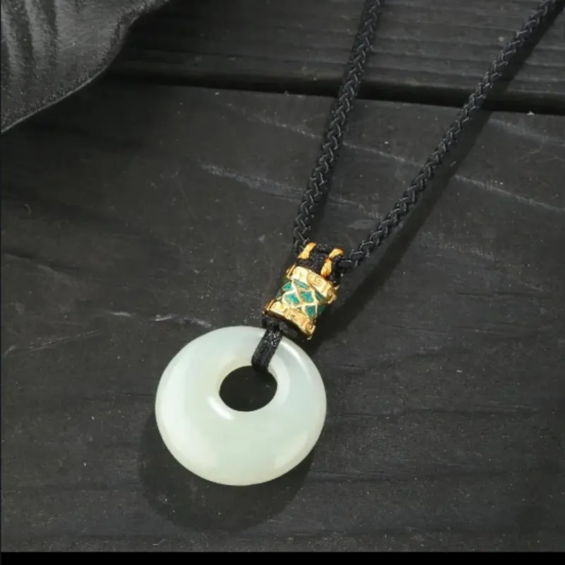 Di Su Xing Hetian Jade Pendants White Jade Women's-5