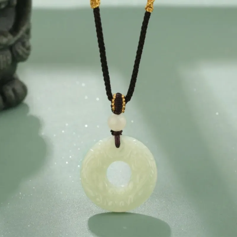 Di Su Xing Hetian Jade Pendants White Jade Women's-4