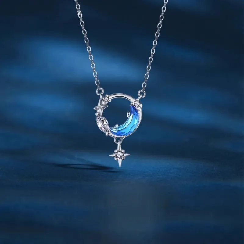 Di Su Xing 925 Sterling Silver Zircon Necklaces Women's-1