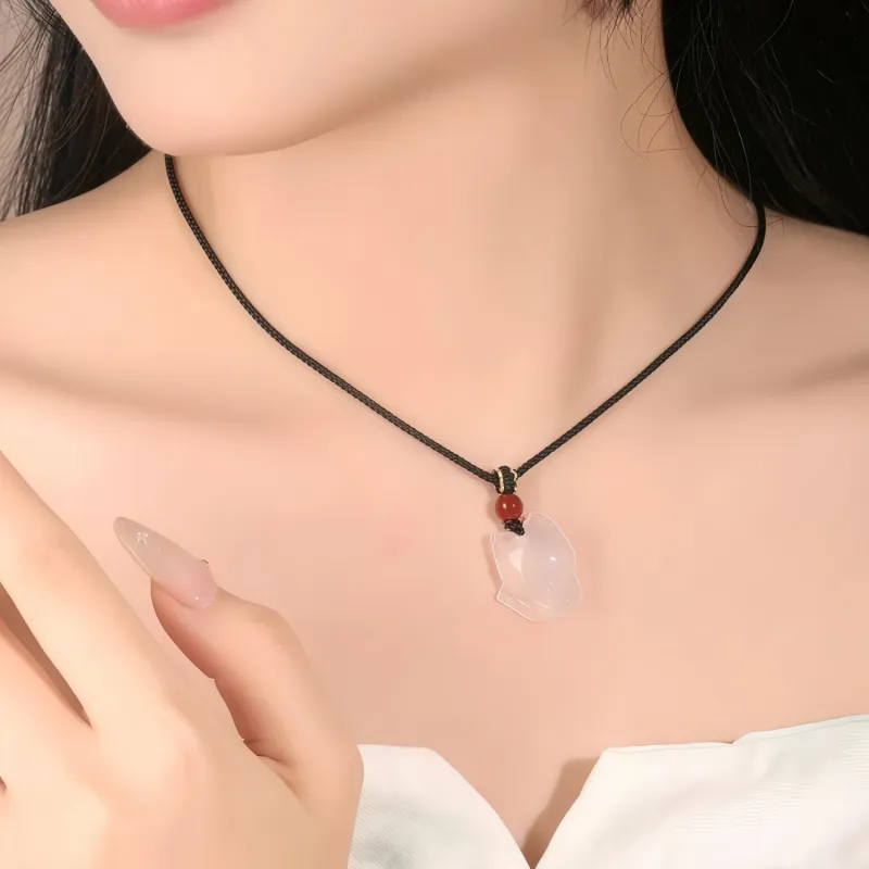 Di Su Xing Chalcedony Jade Necklaces Women's-1