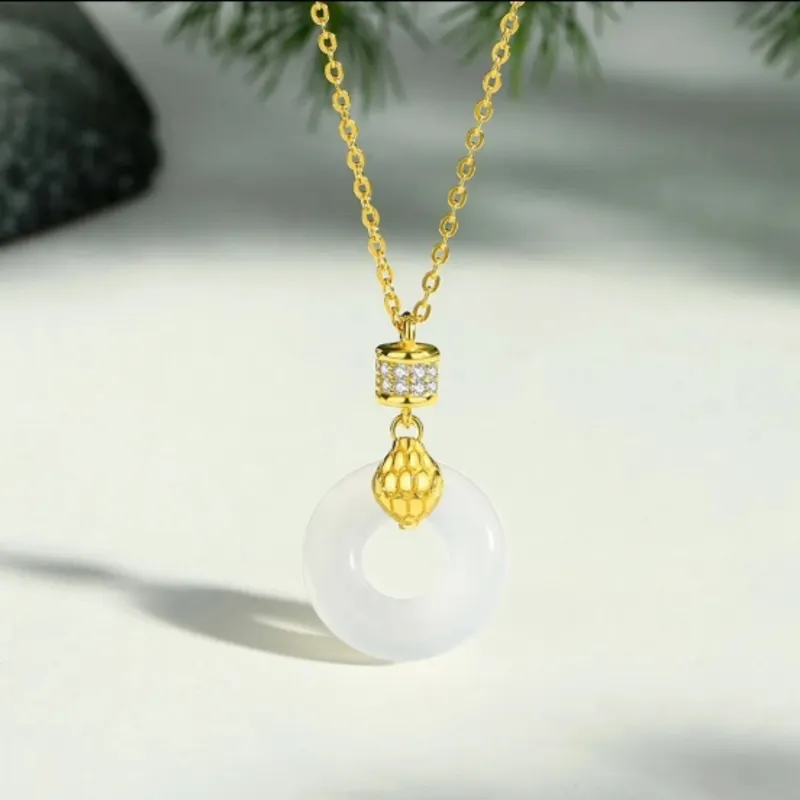 Di Su Xing Chalcedony Jade Necklaces Women's-3