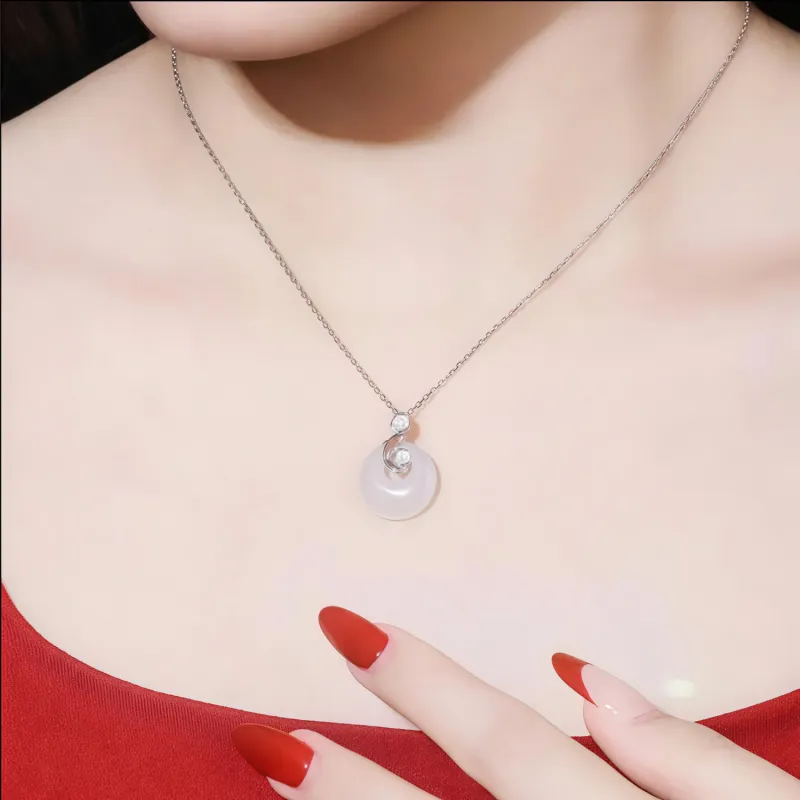 Di Su Xing Chalcedony Jade Necklaces Women's-1