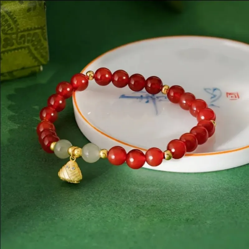 Di Su Xing Hetian Jade Bracelets White Jade Women's-5