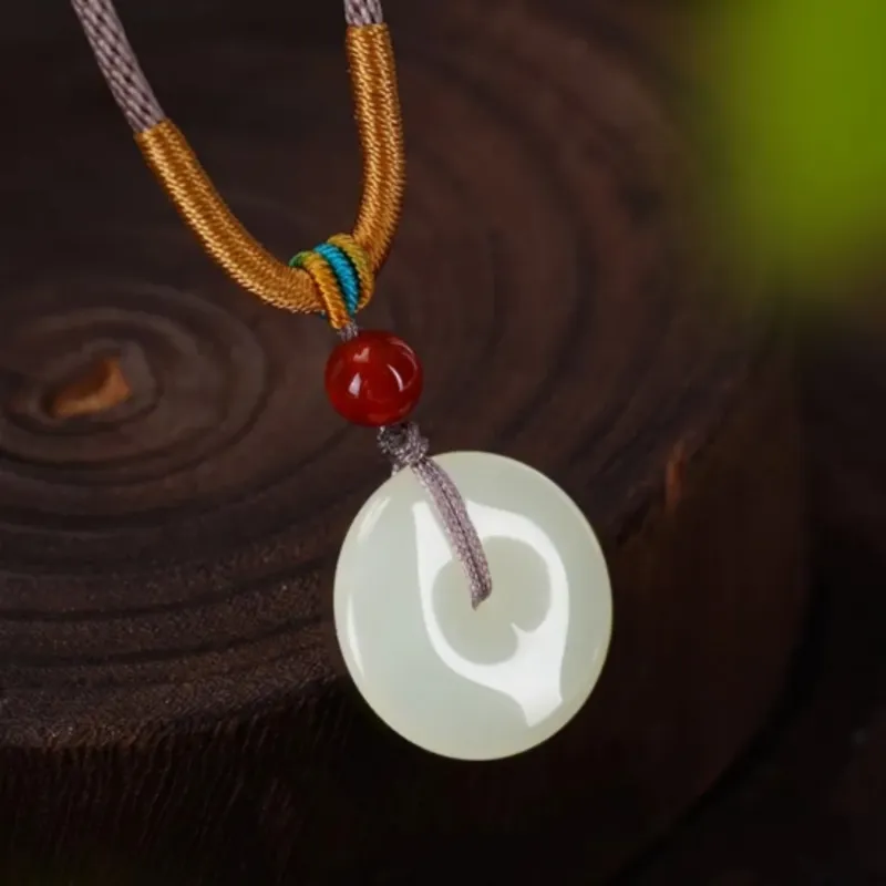 Di Su Xing Pendants White Jade Women's-3