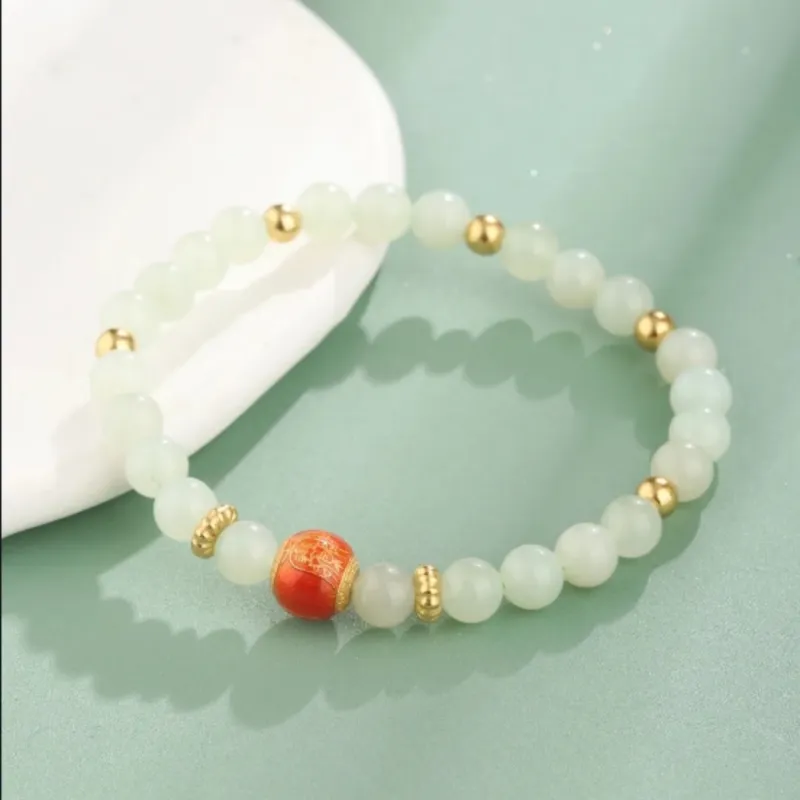 Di Su Xing Bracelets White Jade Women's-2