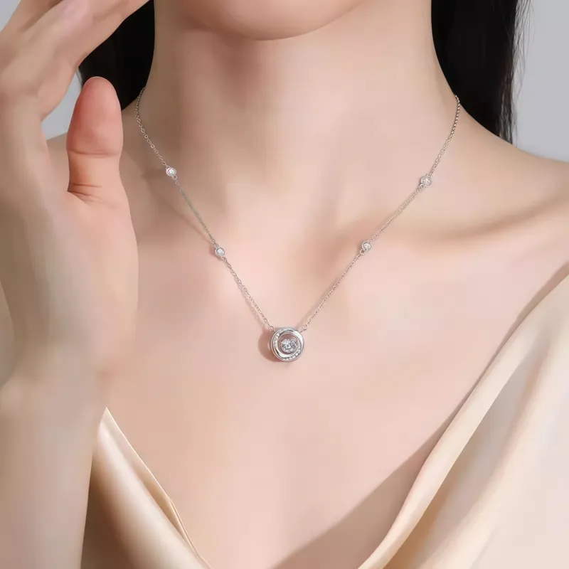 Di Su Xing 925 Sterling Silver Necklaces Women's-3