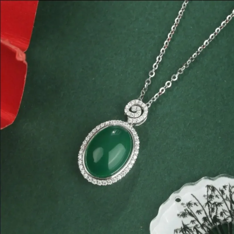 Di Su Xing Chalcedony Necklaces Women's-4