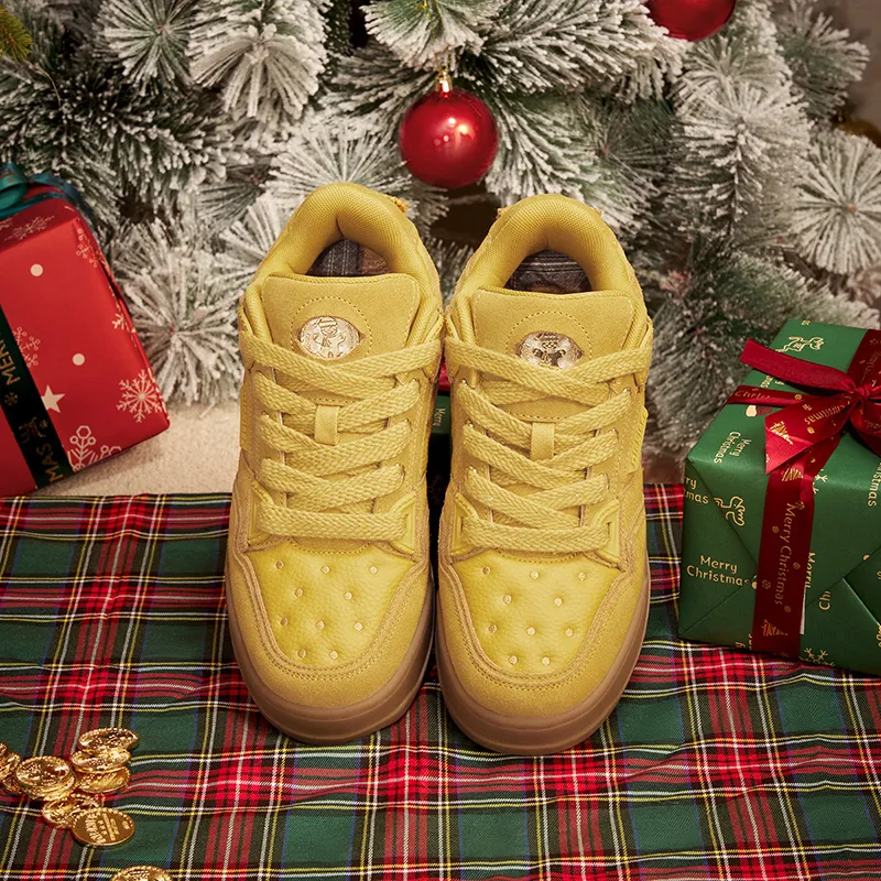 Dickies Gingerbread Man Low Top Skateboard Shoes Unisex Ginger Yellow-5