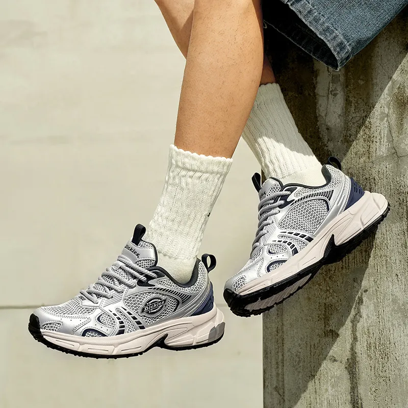 Dickies Durable Breathable Coverage Low-Top Chunky Sneakers Men's Silver Gray Blue-7