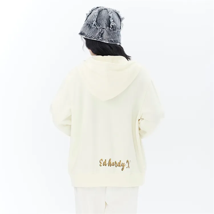 ED HARDY X Sweatshirts Unisex Ecru-5