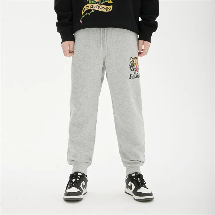 ED HARDY X Casual Pants Unisex Gray-2
