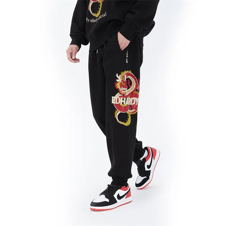 ED HARDY X Casual Pants Unisex Black-8
